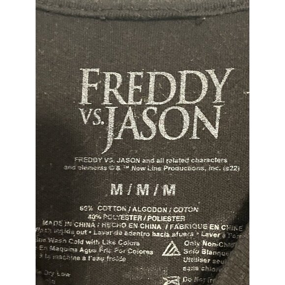 Vintage Freddy vs Jason Shirt Mens M Horror Movie Slasher Graphic TShirt - Picture 3 of 9